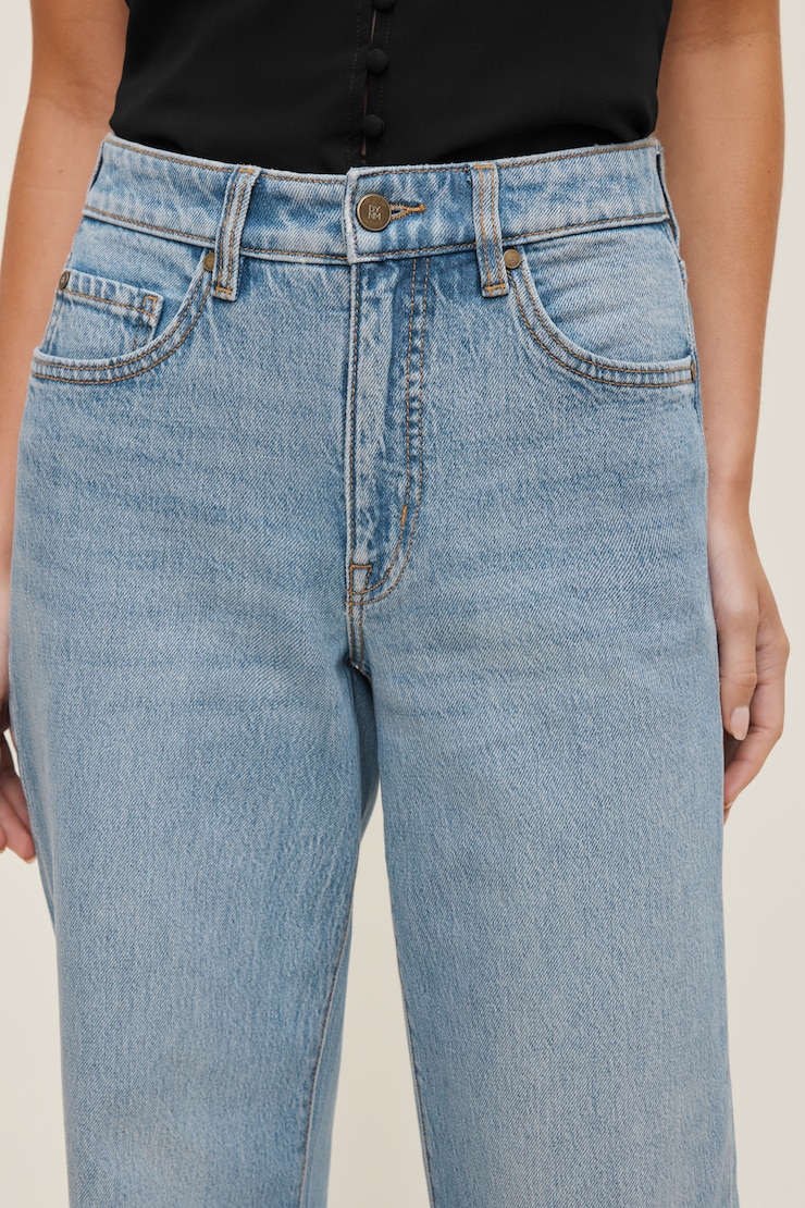 Heidi High Rise Wide Leg Jeans Medium Light Indigo / Mineral Blue large