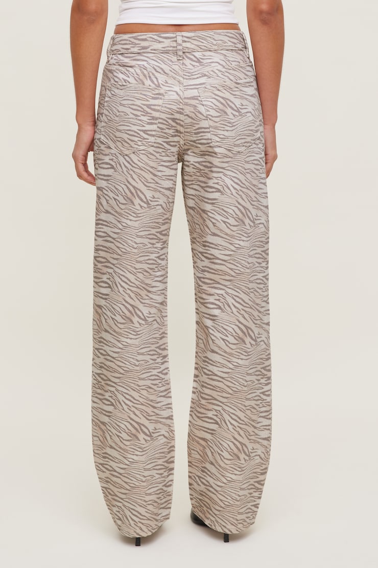 Mika Mid Rise Relaxed Straight Leg Jeans Ziger Beige large