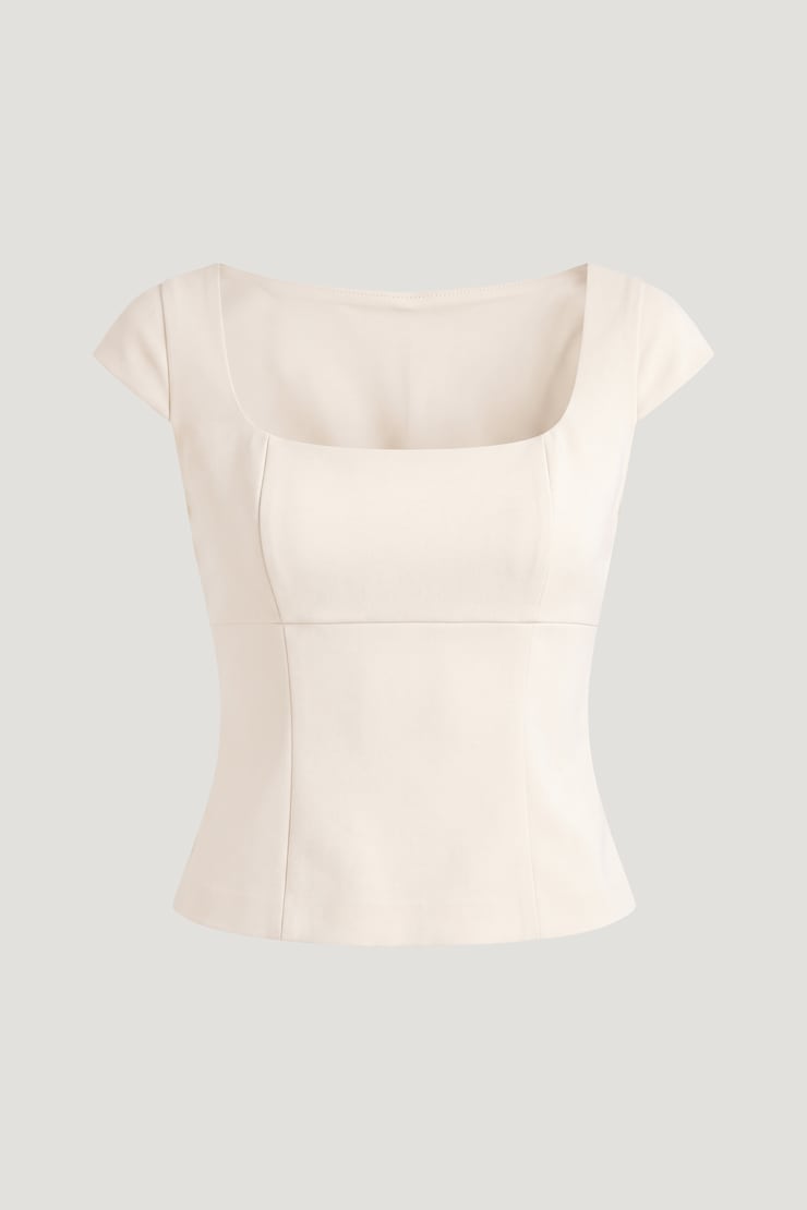 Scoop Neck Top Sea Salt Cream large