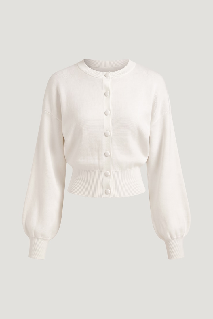 Cardigan à manches bouffantes Ellie Blanche-Neige large