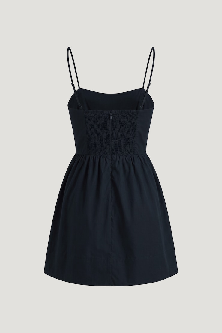 Flared Poplin Mini Dress Mariana Blue large