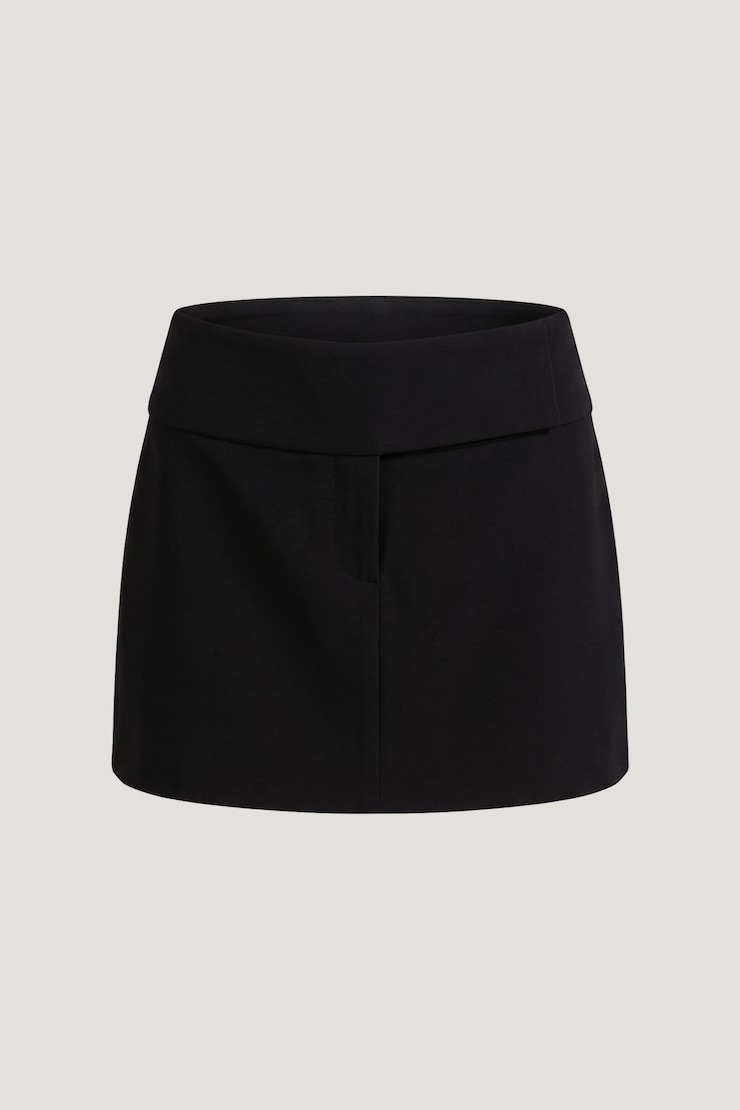 Wide Waistband Mini Skort Jet Black large