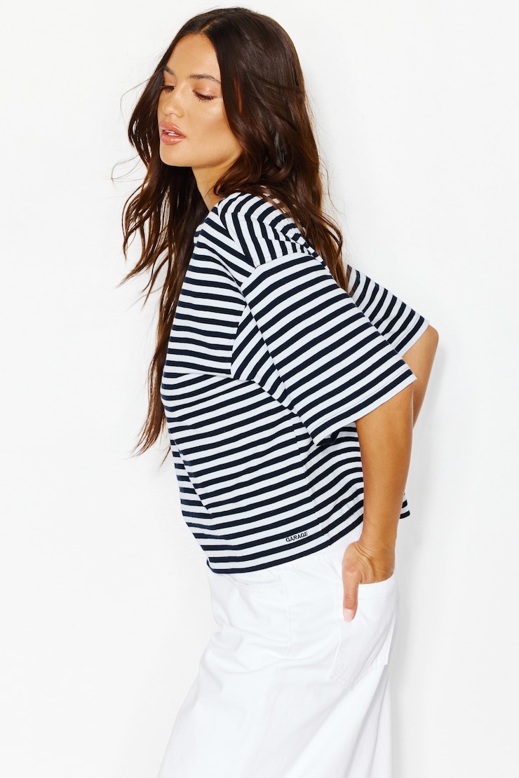 Fluid Crewneck T-Shirt, YDS-1271-EVEN STRIPES-P, large