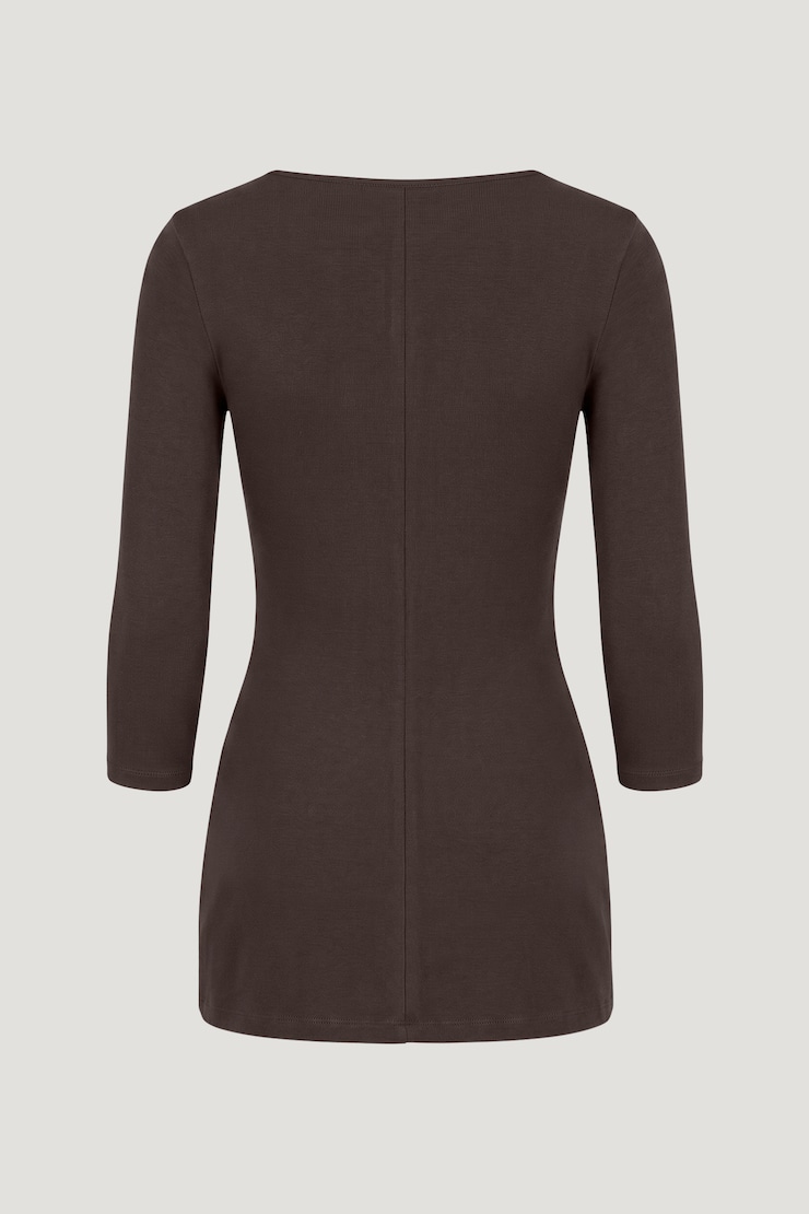 Morgan 3/4 Sleeve Mini Dress Java Brown large