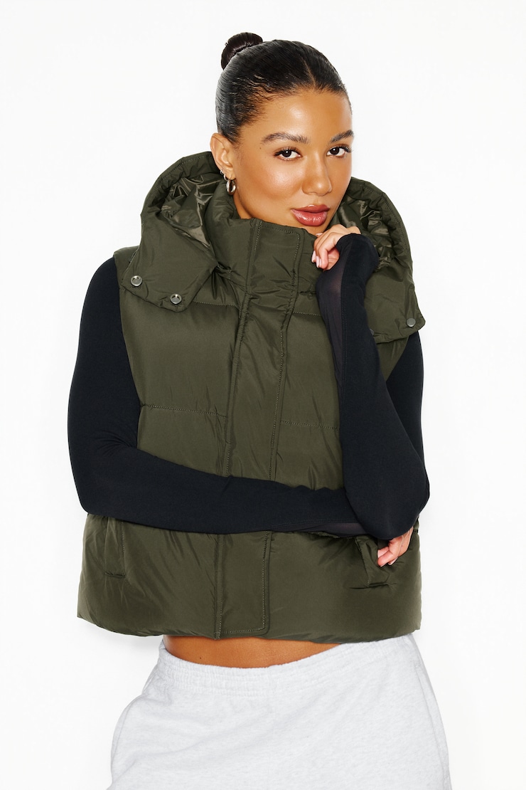 Perfect Puff Vest, DARK KHAKI, large