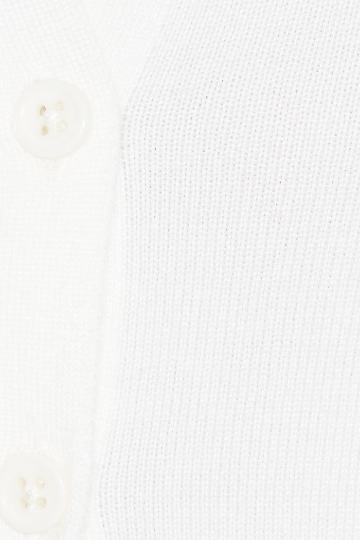 Ultra Cropped Cardigan Long Sleeve Top, Snow White, large