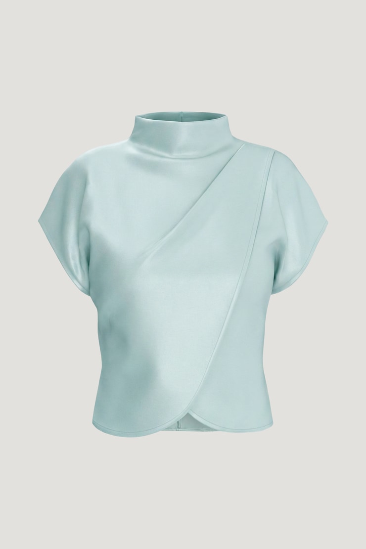 Blouse superposée en satin Ella