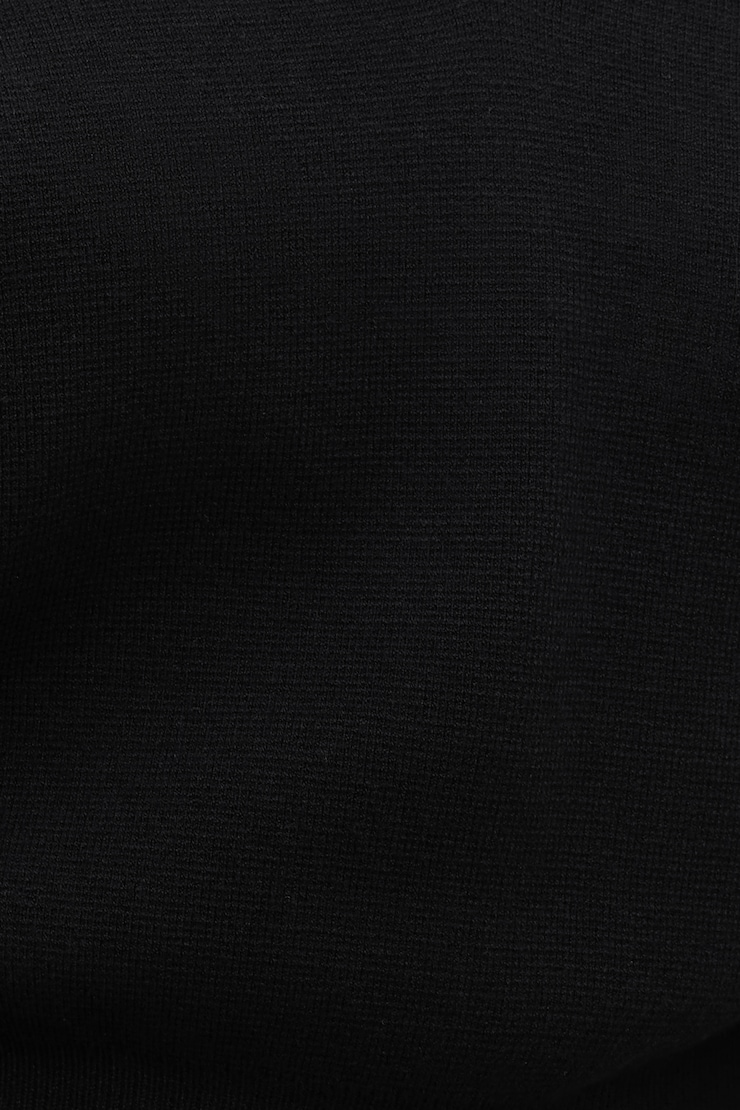 Cinched V Neck Sweater Jet Black large