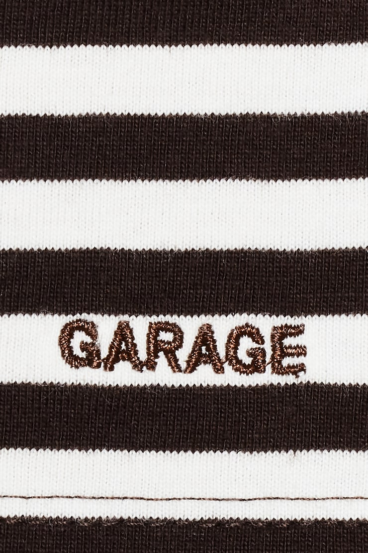 Fluid Crewneck T-Shirt, Armadillo Brown/White Stripes, large