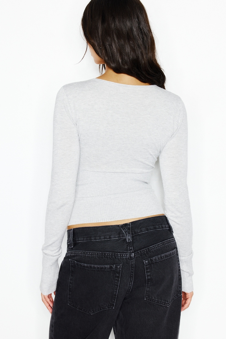 Wrap Me Sweater, Spring Grey Mix, large