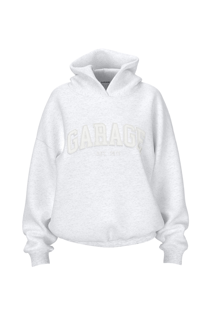 UltraFleece Hoodie, Spring Grey Mix/Snow White, large