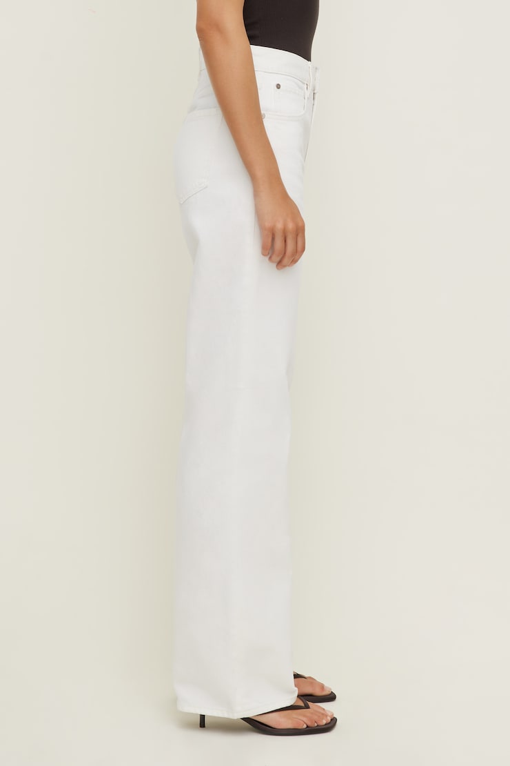 Heidi High Rise Wide Leg Jeans Ecru large