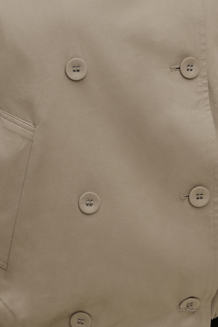 Siena Trench Bomber Jacket Desert Taupe Beige large