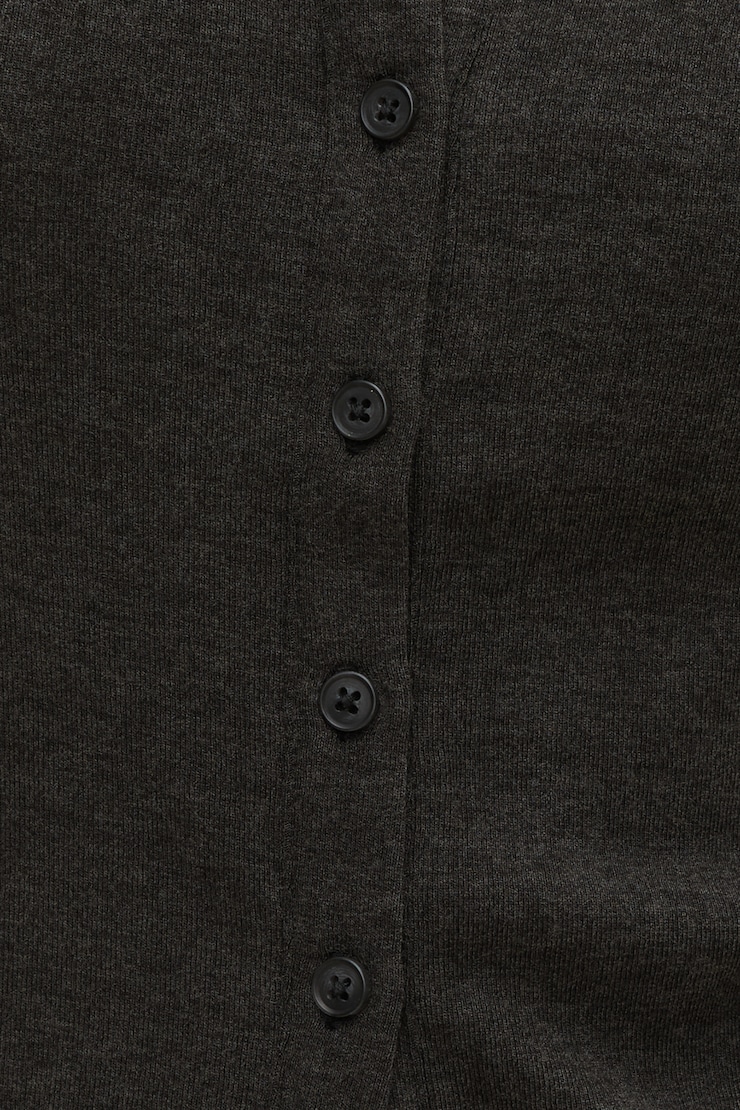3/4 Sleeve Cardigan Carbon Grey Melange large