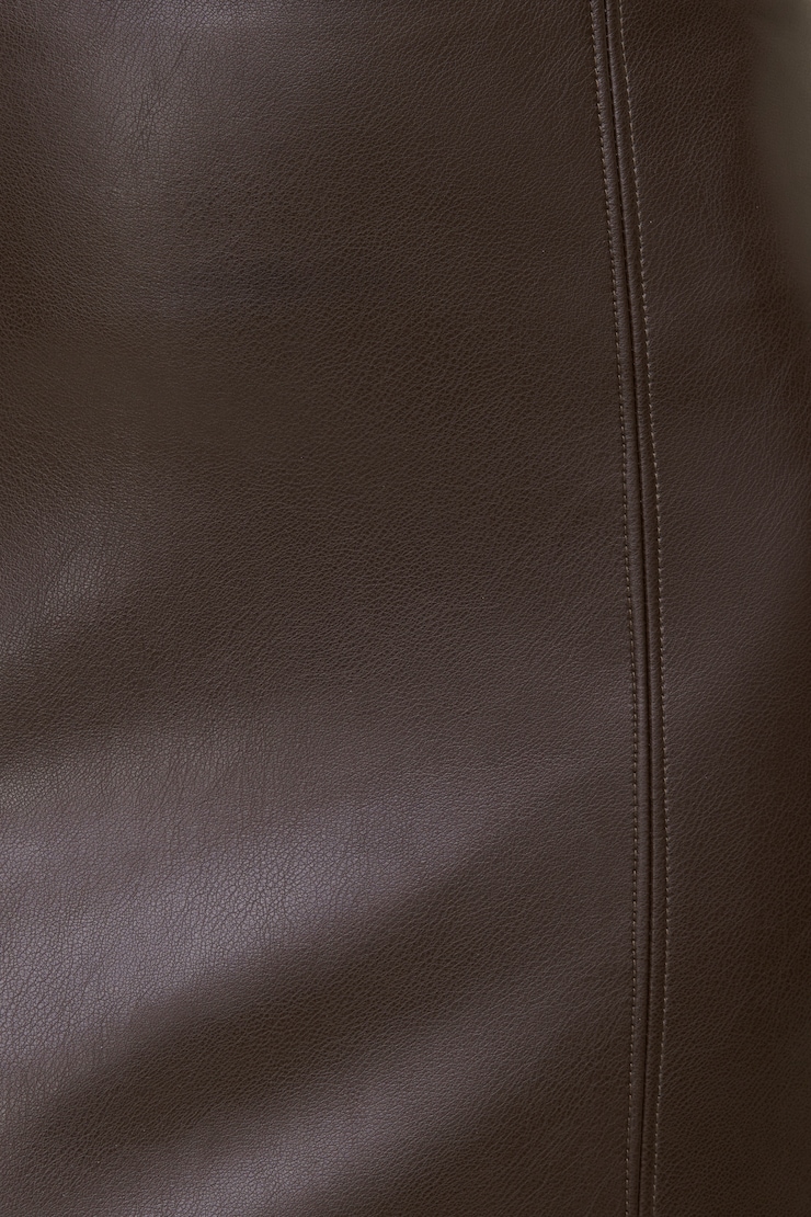 Marlow Faux Leather Midi Skirt Java Brown large