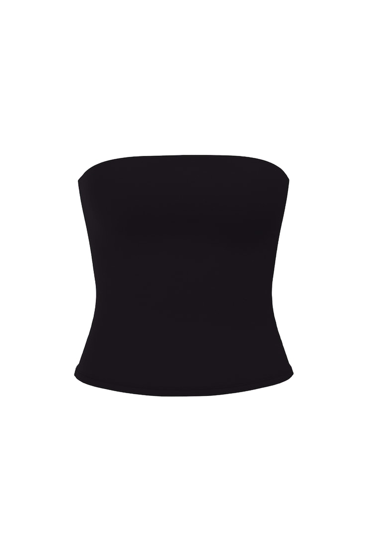 Sleek Longline Tube Top, Jet Black, large