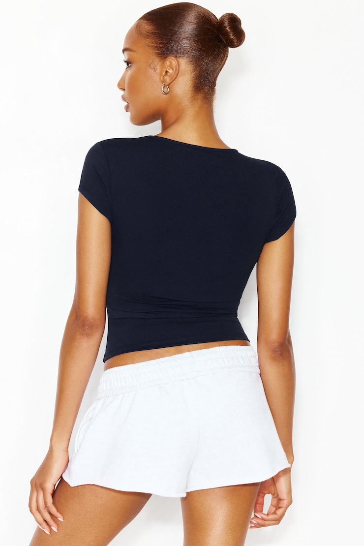 Sleek Crewneck T-Shirt, Naughty Navy, large