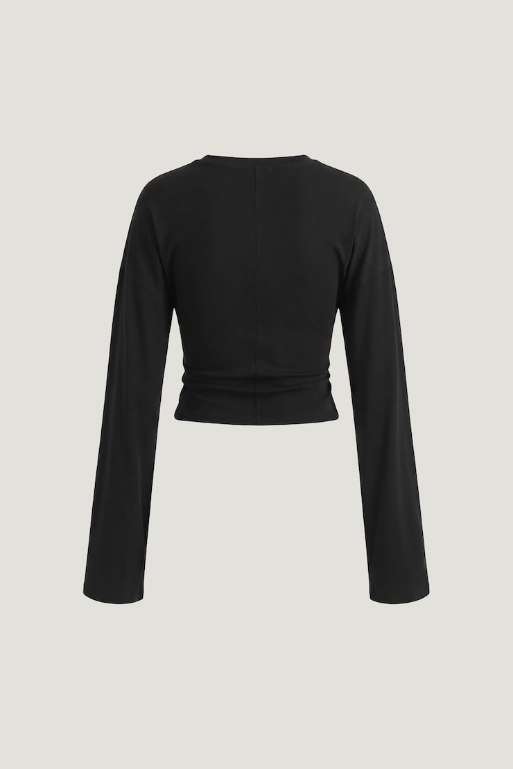 Andrea Long Sleeve T Shirt Jet Black large