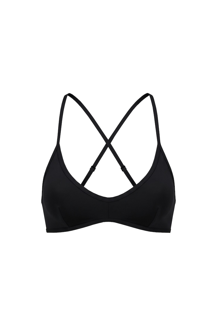 Active Curved Triangle Bra, Jet Black, large