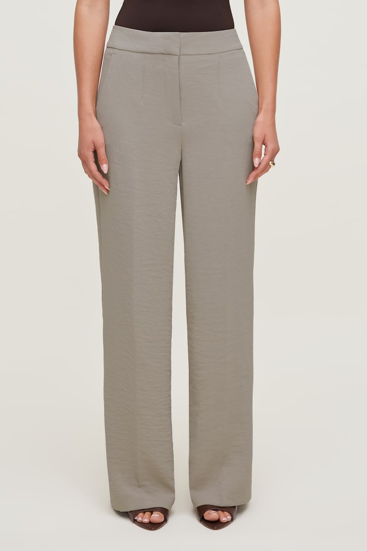 Yasmin Airflow Straight Leg Pants Pebblestone Grey large