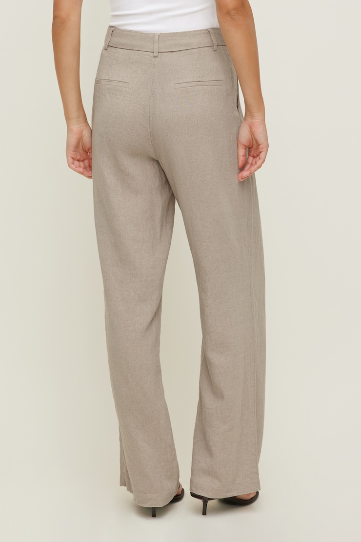 Alex Linen Wide Leg Pants Natural Linen Beige large