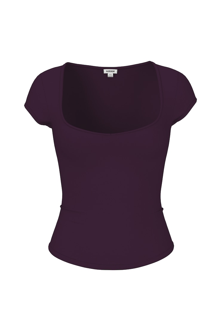 Sleek Sweetheart T-Shirt, Wild Berry Maroon, large