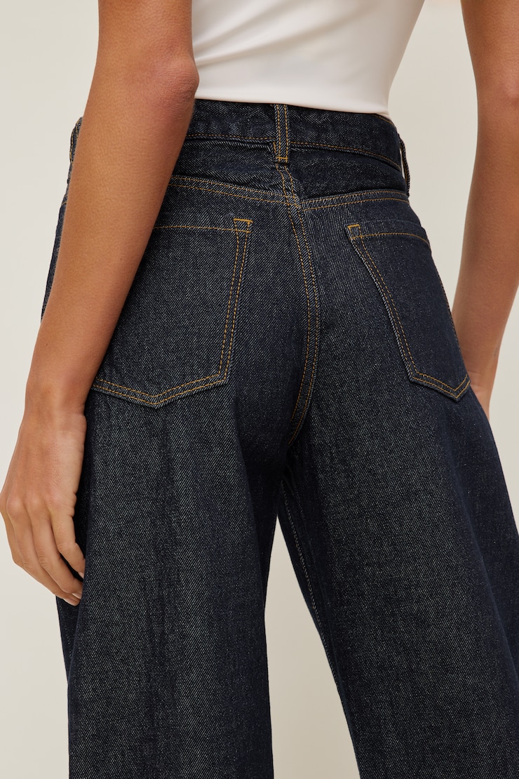 Kennedy High Rise Barrel Leg Jeans Dark Indigo / Rinse large