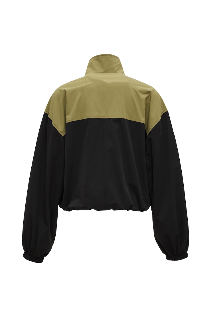 Nylon Anorak Jacket, Green Combo, large