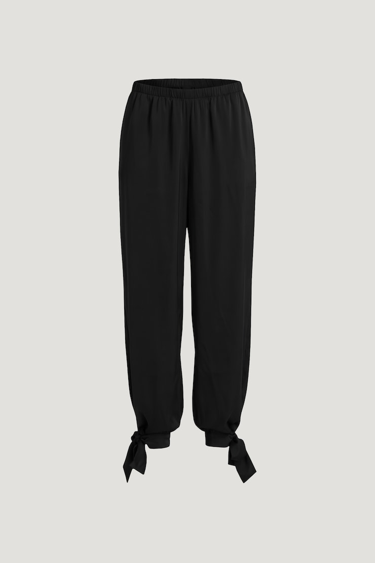 Satin Balloon Pants Jet Black large