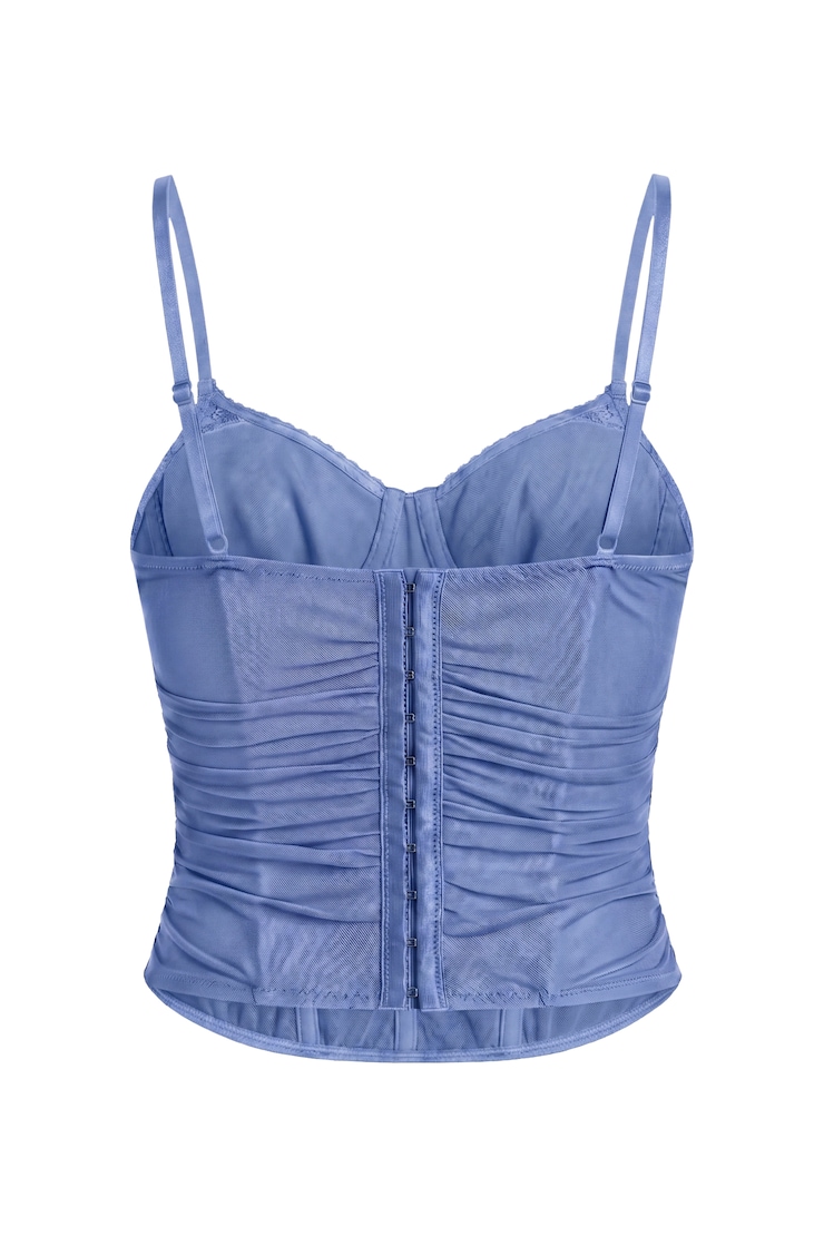 Ally Mesh Peekaboo Bustier, Blue Blush, large