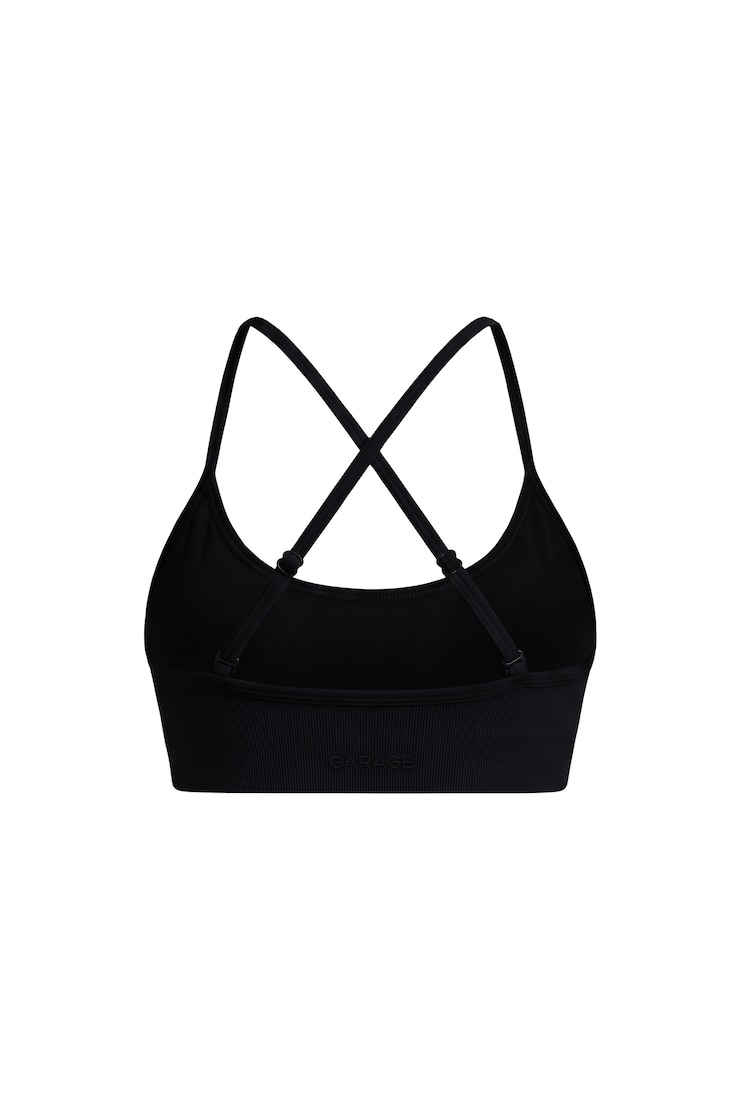 Active Seamless Micro Bra, JET BLACK, large