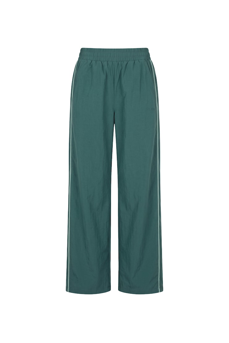 Pantalon en nylon à jambe droite, Tentation sarcelle/Trouble turquoise, large