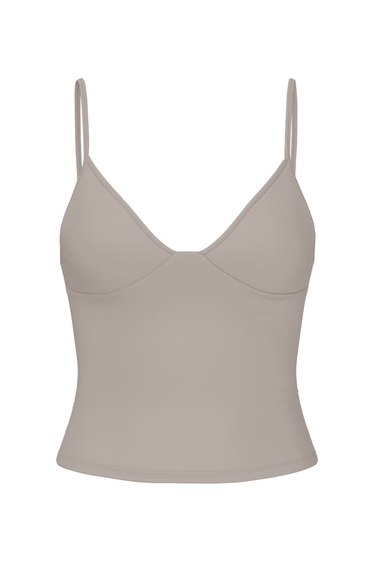 Active Plunge Cami Top, Satellite Beige, large