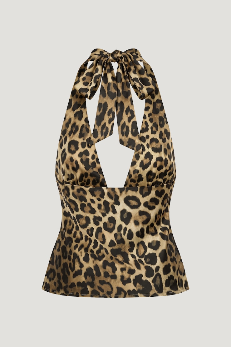 Vea Satin Halter Top