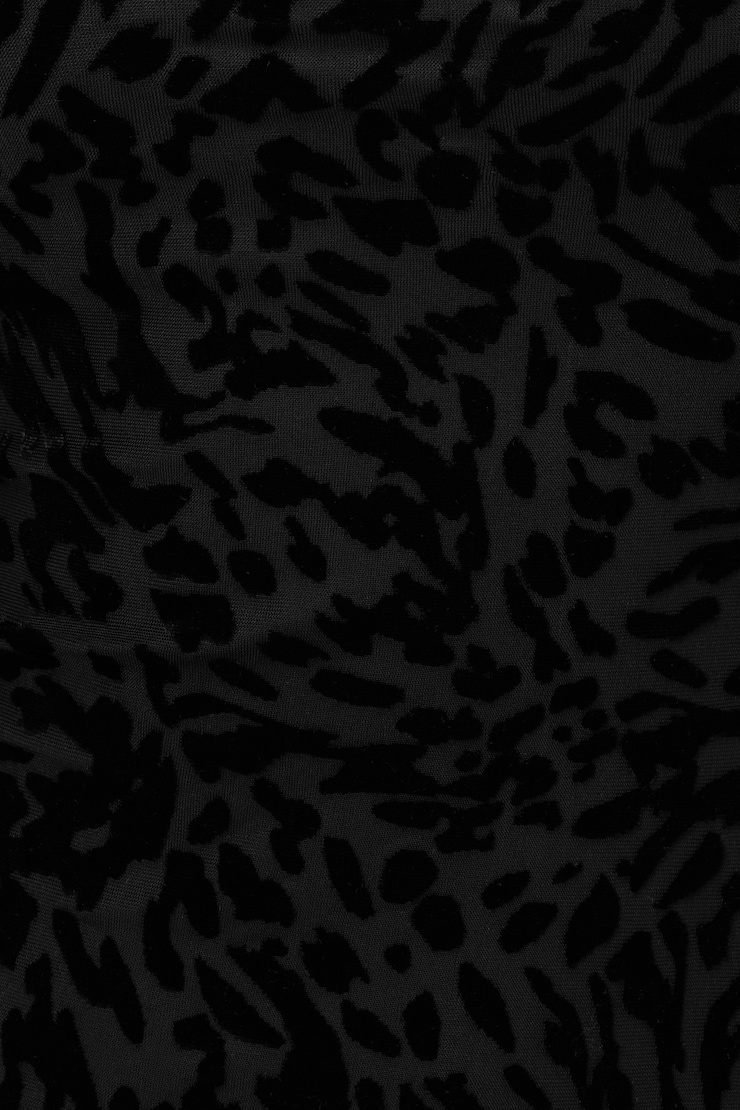 Minirobe à col montant et effet usé Noir encre large