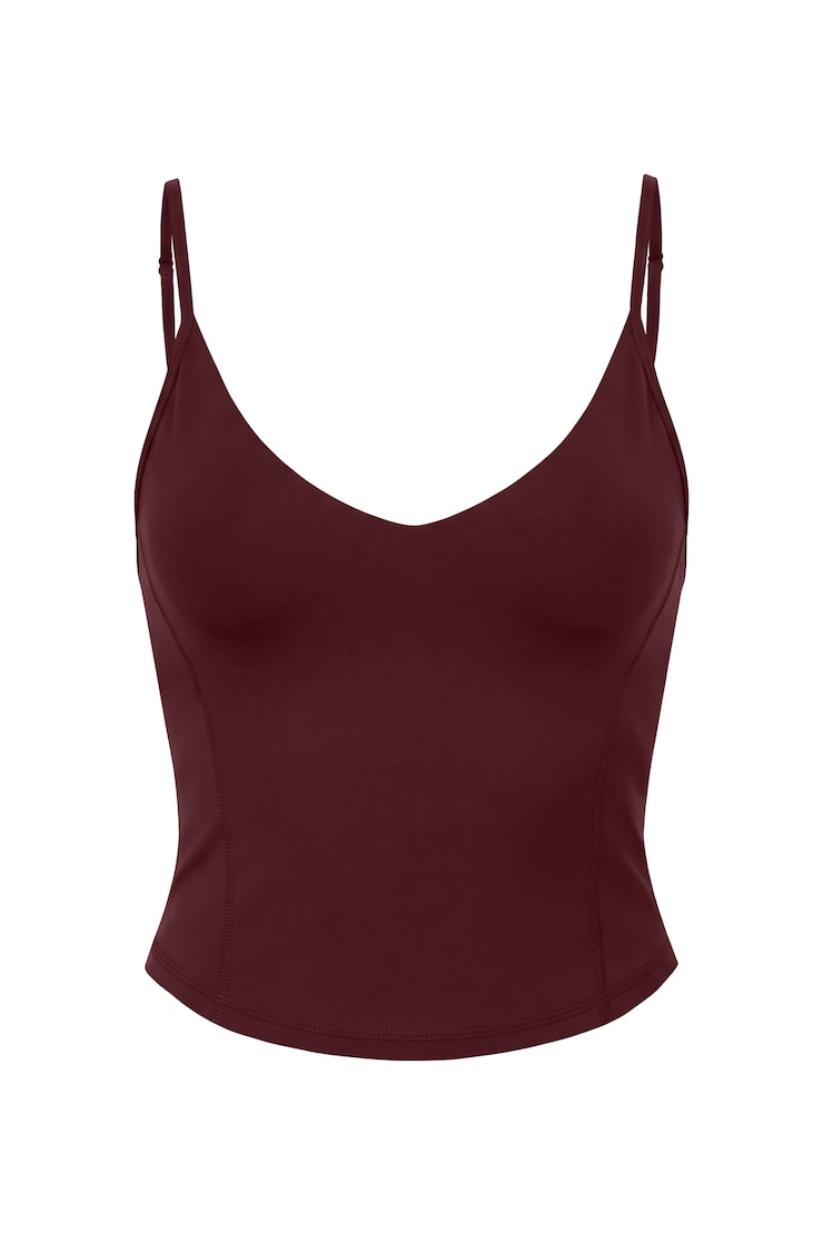 Form Active V-Neck Cami Top, Burgundy Bite, large