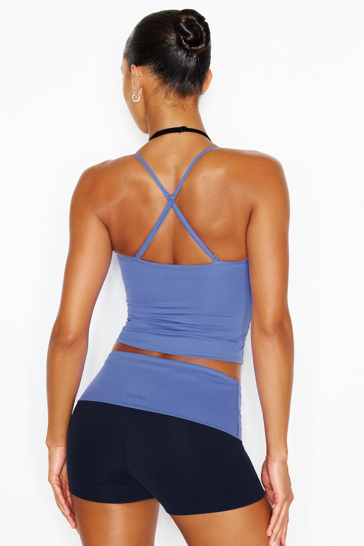 Active Layered Tank Top, Blue Blush/Naughty Navy Blue, large
