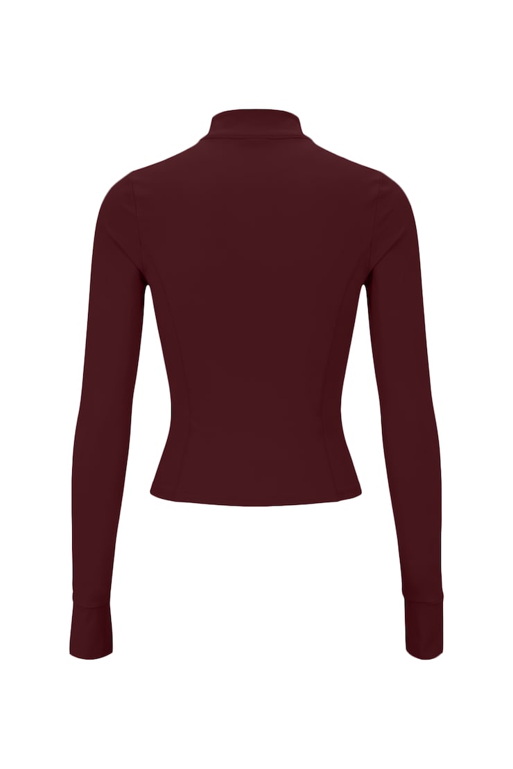 Active Zip Up Jacket, Burgundy Bite, large