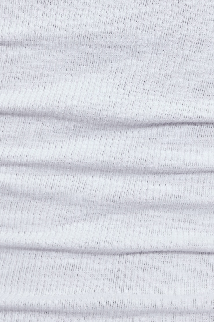 Cap Sleeve Ribbed T-Shirt, Bright White, large