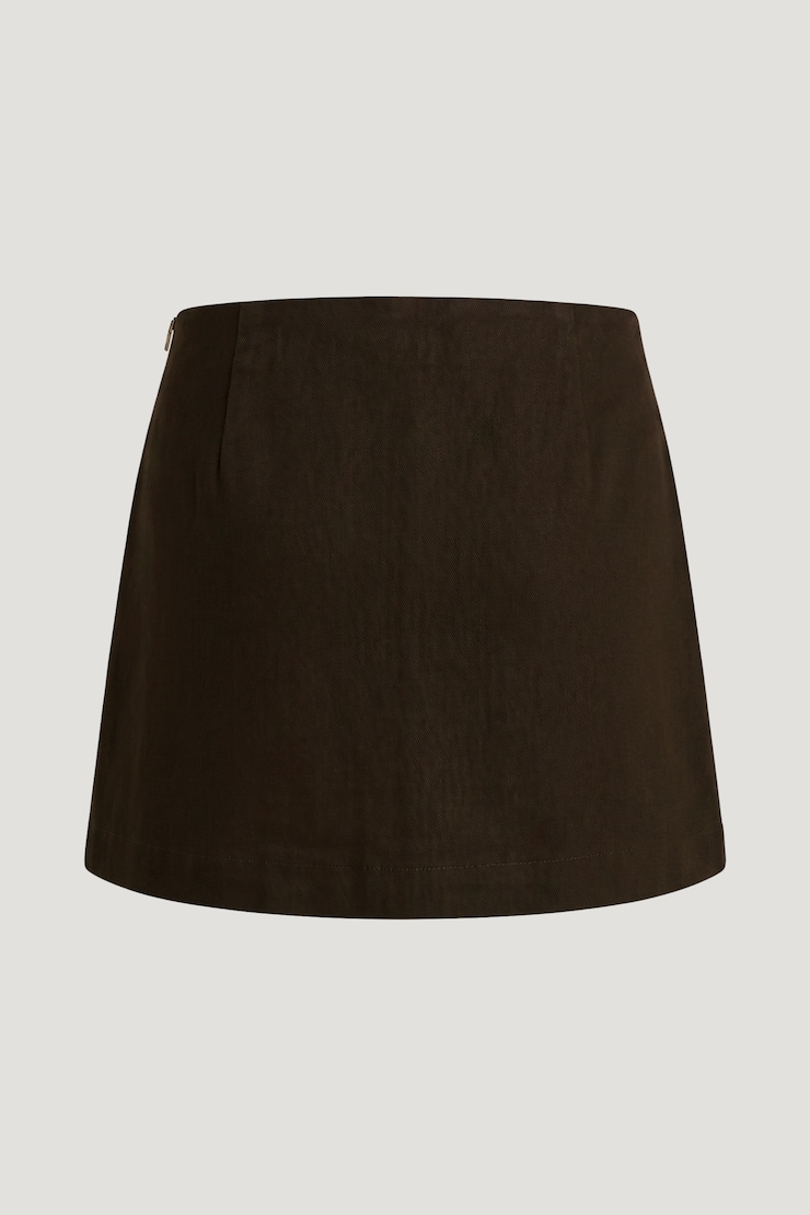 Stacie Denim Mini Skort Denim Black Coffee large