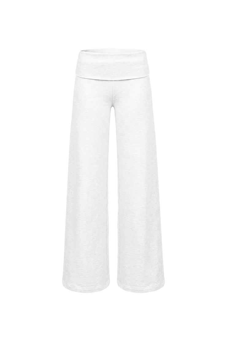 Brushed StretchTerry™ Wide Leg Pants, Spring Grey Mix, large