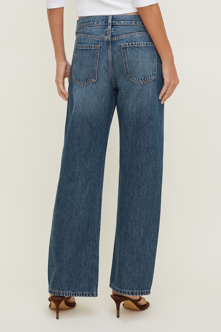 Jules Relaxed Low Rise Straight Leg Jeans Medium Indigo / Aspen Blue large