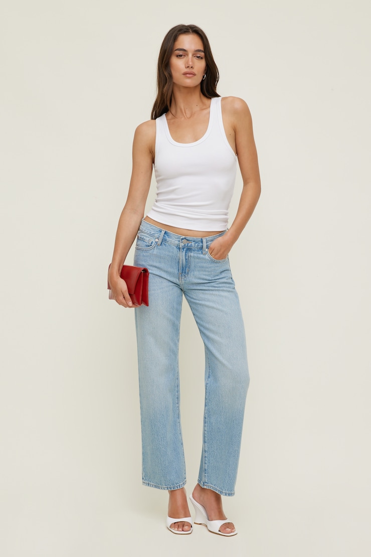 Jules Relaxed Low Rise Straight Leg Jeans