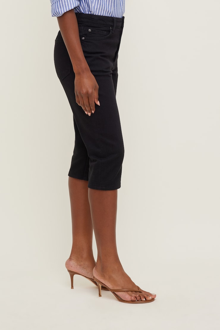Stretch High Rise Slim Capri Jeans