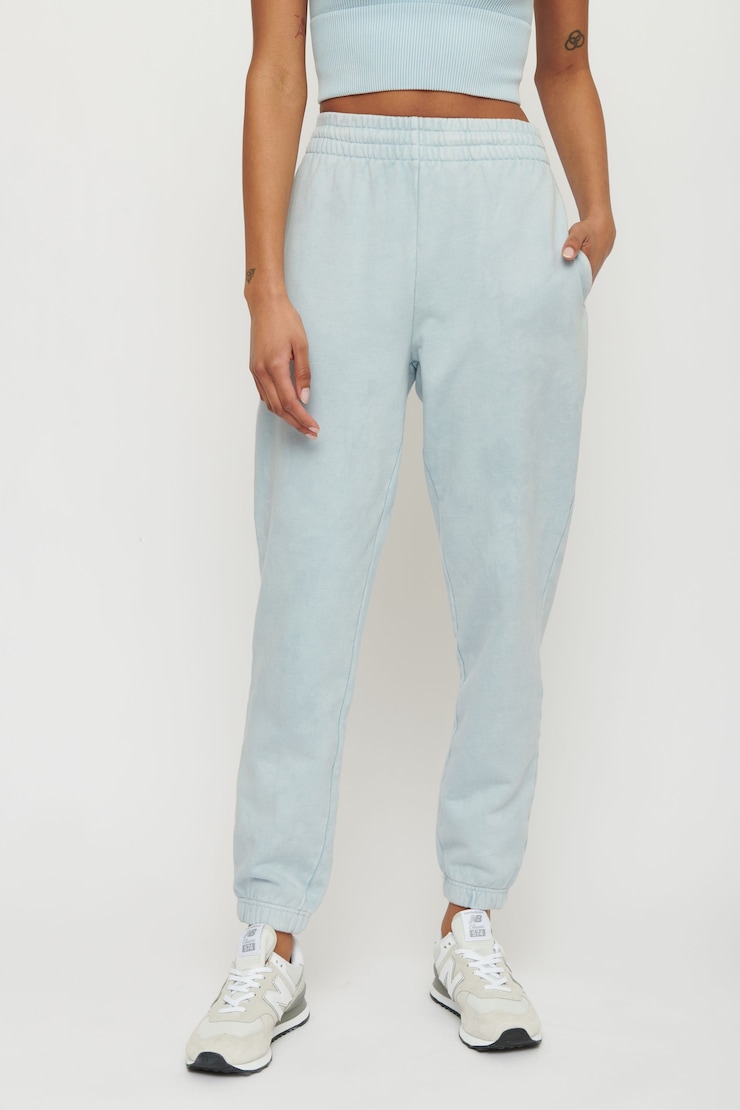 Lafayette French Terry Joggers Garment-Dyed Dusty Blue large