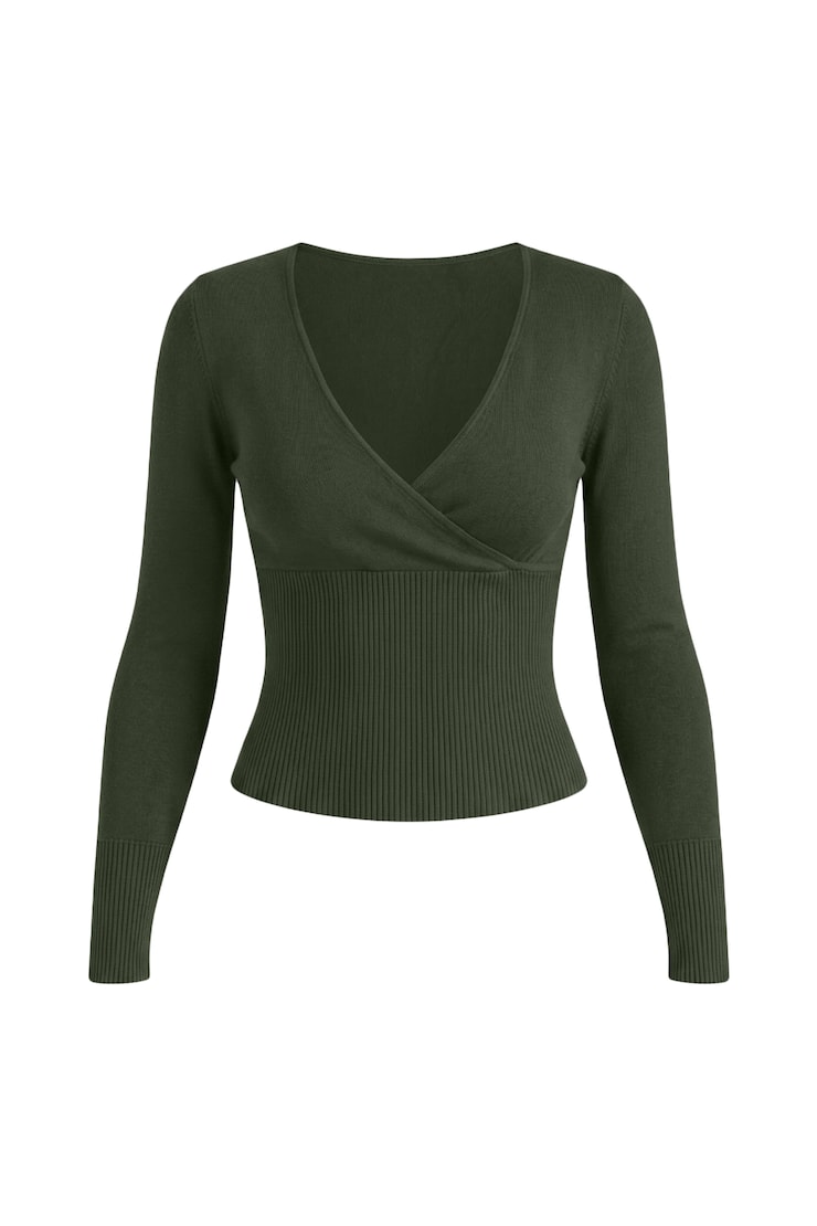Wrap Me Sweater, Olive Obsession, large
