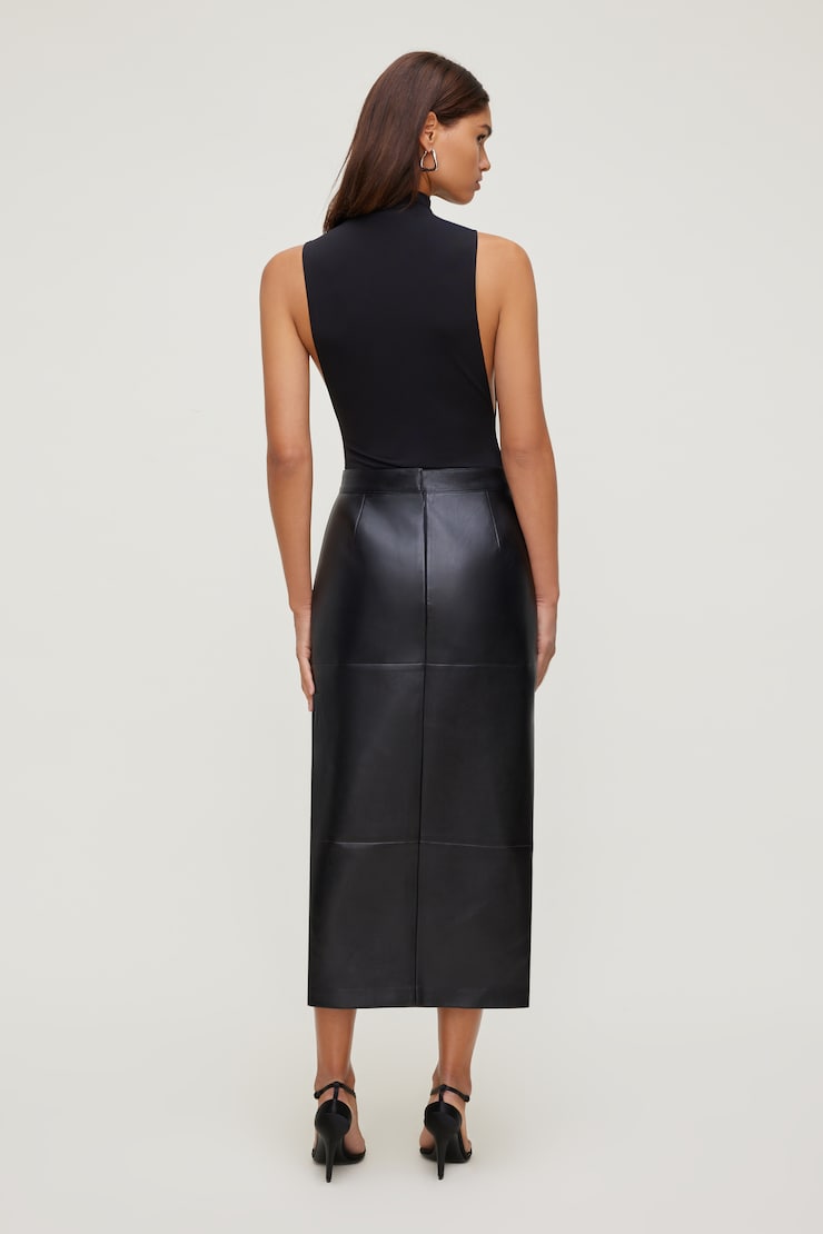 Sculpt Mock Neck Sleeveless Bodysuit Black | Dynamite