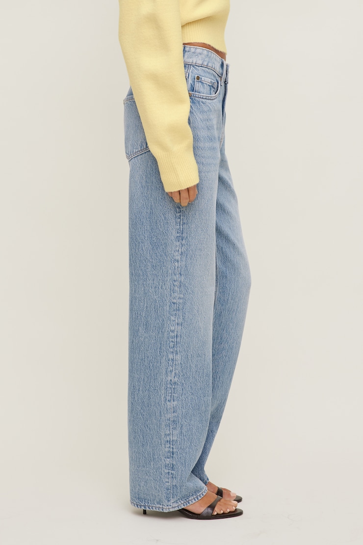 Mika Mid Rise Relaxed Straight Leg Jeans Medium Light Indigo / Fay Blue large