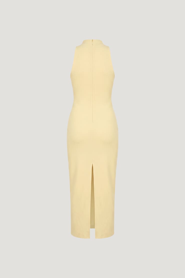 Willow Sculpt Maxi Dress Pale Yellow large