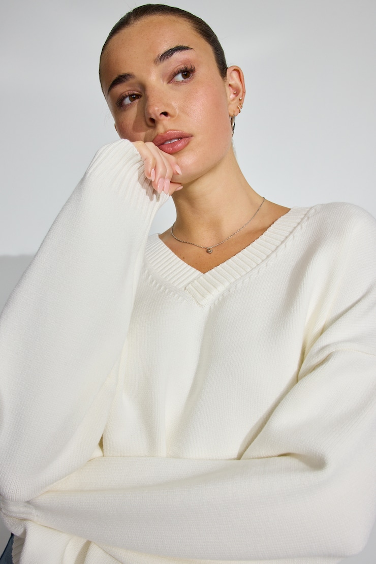 V-Neck Oversized Sweater